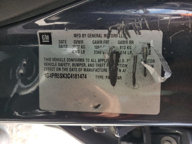 Photo 10 from auction – 2012 BUICK VERANO CON with VIN 1G4PR5SK3C4181474