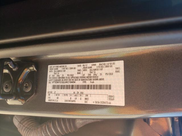 Photo 10 from auction – 2018 FORD F150 SUPER with VIN 1FTEW1CG2JKC19454