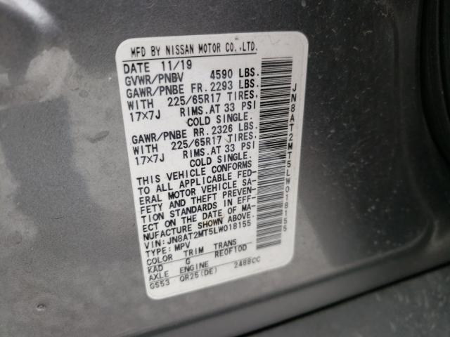 Photo 10 from auction – 2020 NISSAN ROGUE with VIN JN8AT2MT5LW018155