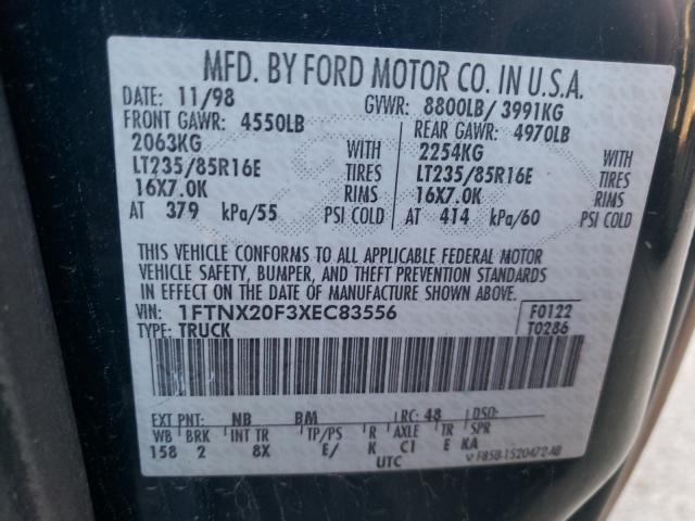 Photo 10 from auction – 1999 FORD F250 SUPER with VIN 1FTNX20F3XEC83556
