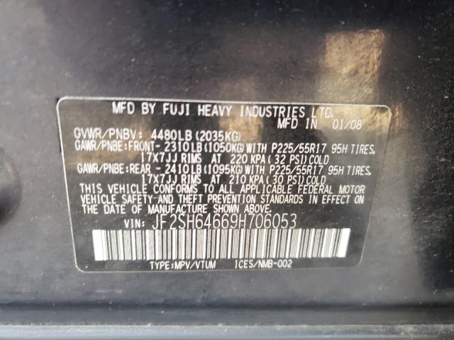 Photo 10 from auction – 2009 SUBARU FORESTER 2 with VIN JF2SH64669H706053