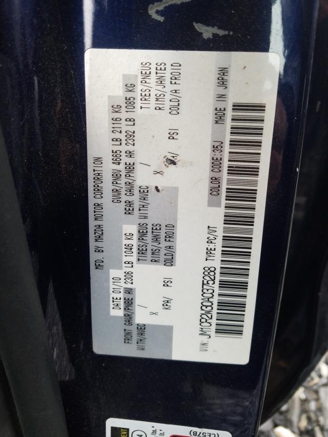Photo 9 from auction – 2010 MAZDA 5 with VIN JM1CR2W30A0375288