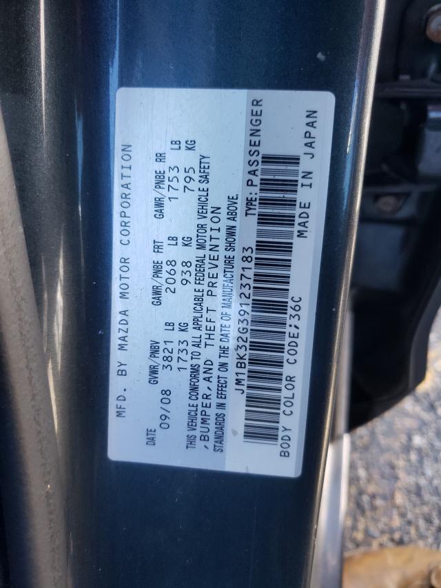 Photo 10 from auction – 2009 MAZDA 3 I with VIN JM1BK32G391237183