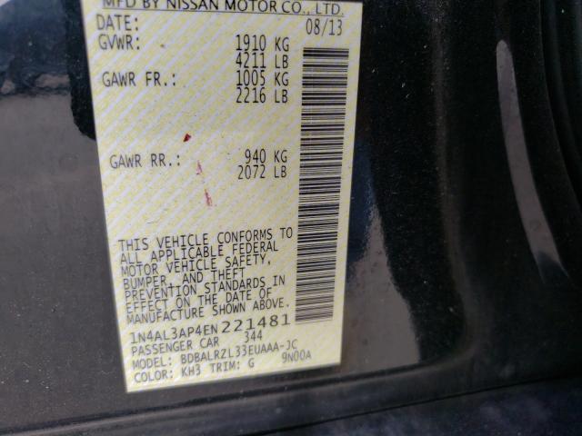 Photo 10 from auction – 2014 NISSAN ALTIMA 2.5 with VIN 1N4AL3AP4EN221481