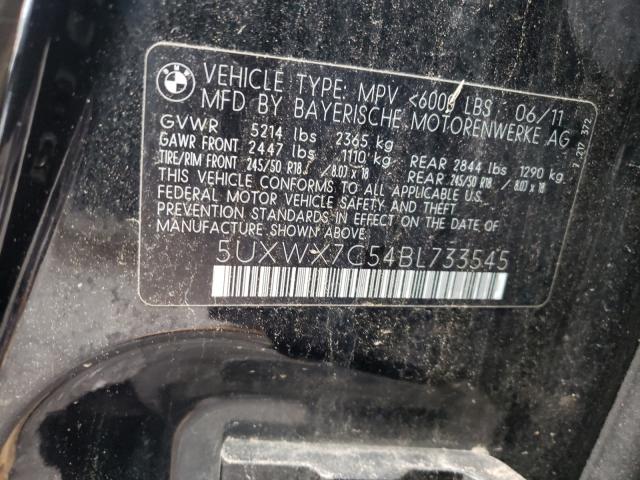 Photo 10 from auction – 2011 BMW X3 XDRIVE3 with VIN 5UXWX7C54BL733545