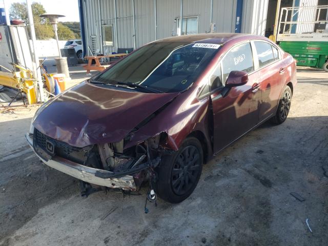 Photo 2 from auction – 2013 HONDA CIVIC LX with VIN 19XFB2F54DE097364