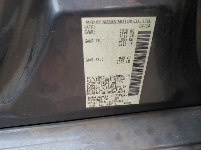Photo 10 from auction – 2014 NISSAN ALTIMA 2.5 with VIN 1N4AL3APXEN377766