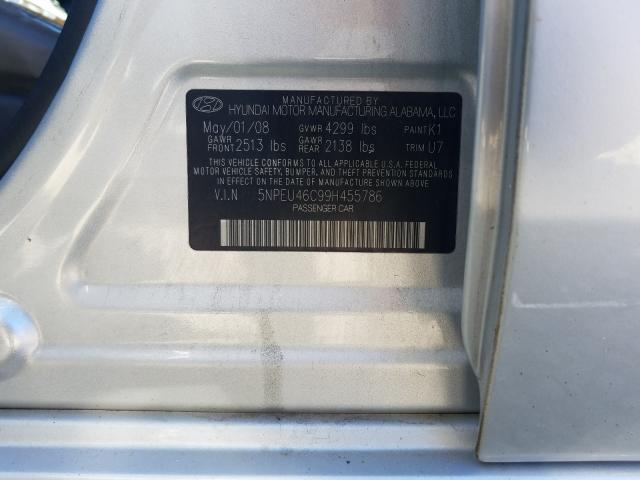 Photo 10 from auction – 2009 HYUNDAI SONATA SE with VIN 5NPEU46C99H455786