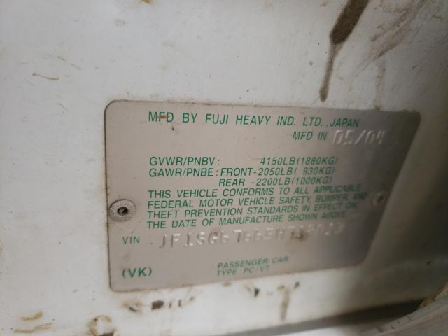 Photo 10 from auction – 2005 SUBARU FORESTER with VIN JF1SG67665H712013