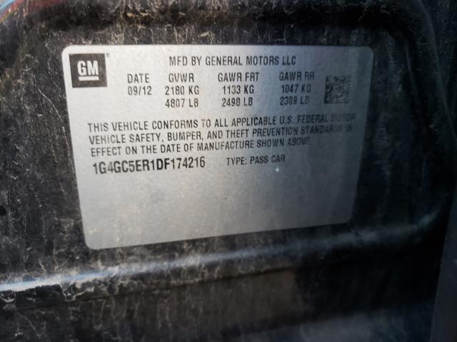 Photo 10 from auction – 2013 BUICK LACROSSE with VIN 1G4GC5ER1DF174216