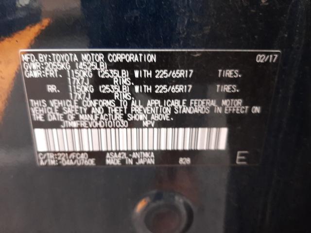 Photo 10 from auction – 2017 TOYOTA RAV4 XLE with VIN JTMWFREV0HD101030