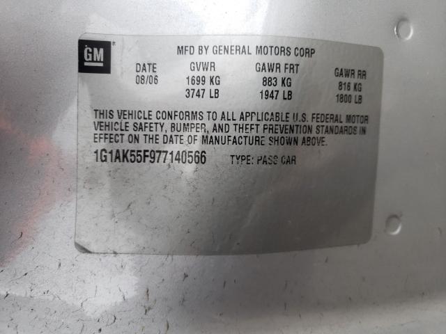 Photo 10 from auction – 2007 CHEVROLET COBALT LS with VIN 1G1AK55F977140566
