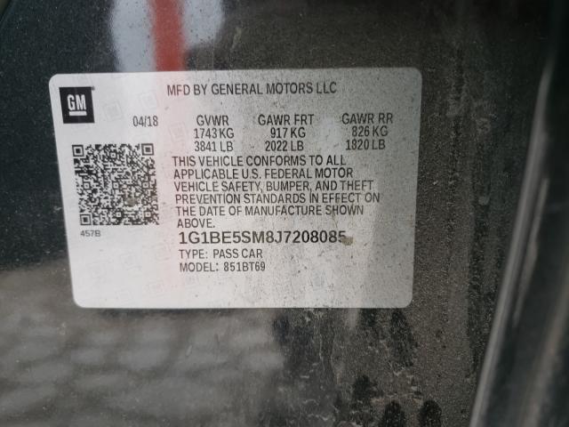 Photo 10 from auction – 2018 CHEVROLET CRUZE LT with VIN 1G1BE5SM8J7208085