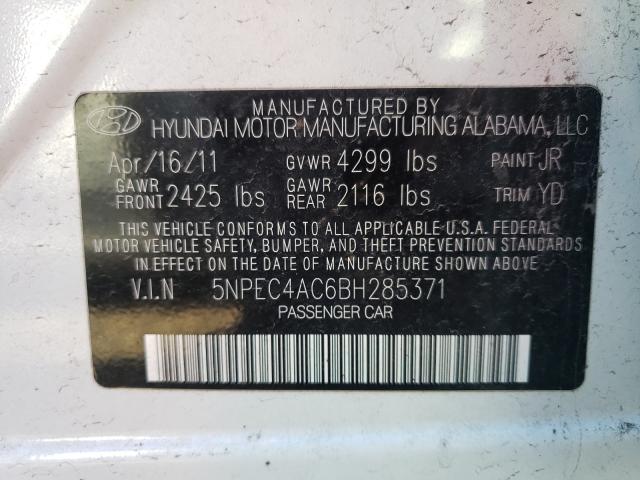 Photo 10 from auction – 2011 HYUNDAI SONATA SE with VIN 5NPEC4AC6BH285371