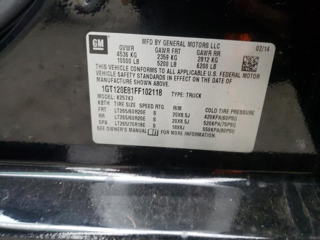 Photo 10 from auction – 2015 GMC SIERRA K25 with VIN 1GT120E81FF102118