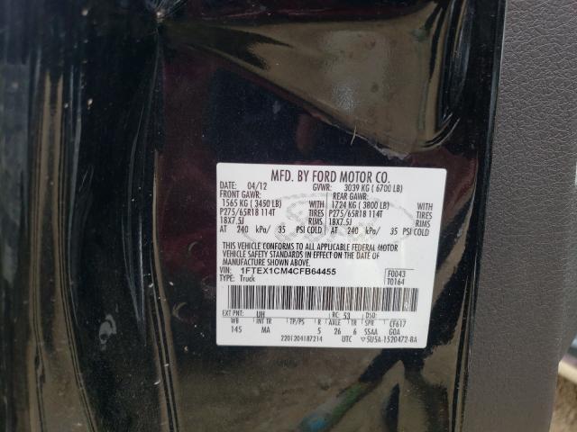Photo 10 from auction – 2012 FORD F150 SUPER with VIN 1FTEX1CM4CFB64455