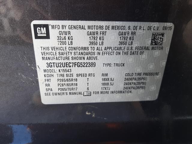 Photo 10 from auction – 2015 GMC SIERRA K15 with VIN 3GTU2UEC7FG522389