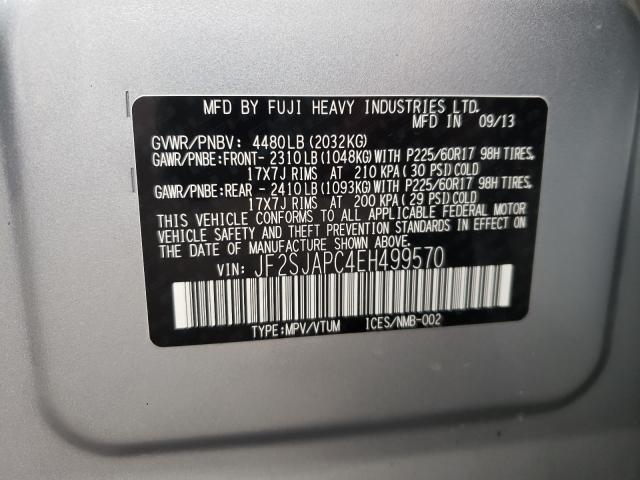 Photo 10 from auction – 2014 SUBARU FORESTER 2 with VIN JF2SJAPC4EH499570