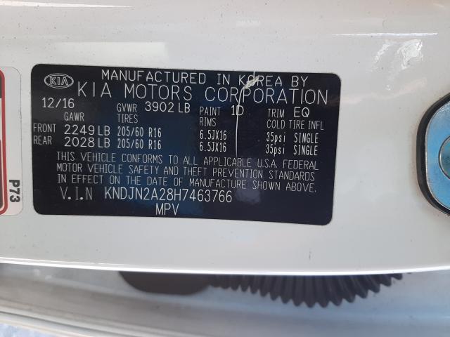 Photo 10 from auction – 2017 KIA SOUL with VIN KNDJN2A28H7463766