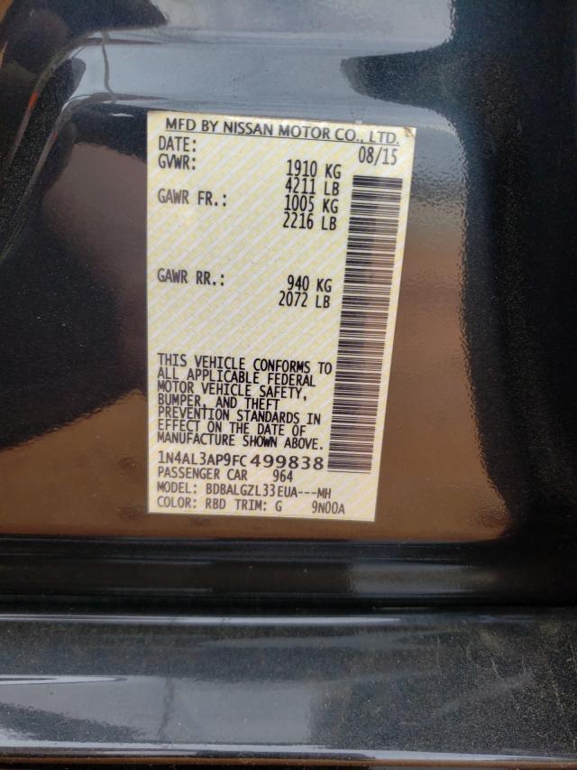 Photo 10 from auction – 2015 NISSAN ALTIMA 2.5 with VIN 1N4AL3AP9FC499838