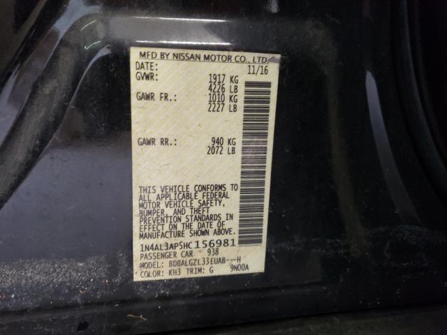 Photo 10 from auction – 2017 NISSAN ALTIMA 2.5 with VIN 1N4AL3AP5HC156981