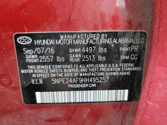 Photo 10 from auction – 2017 HYUNDAI SONATA SE with VIN 5NPE24AF9HH495257