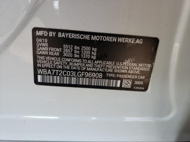 Photo 10 from auction – 2020 BMW 740 I with VIN WBA7T2C03LGF96908