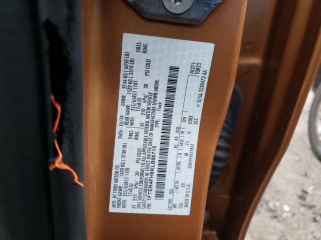 Photo 10 from auction – 2019 FORD RANGER XL with VIN 1FTER4FH8KLB06715