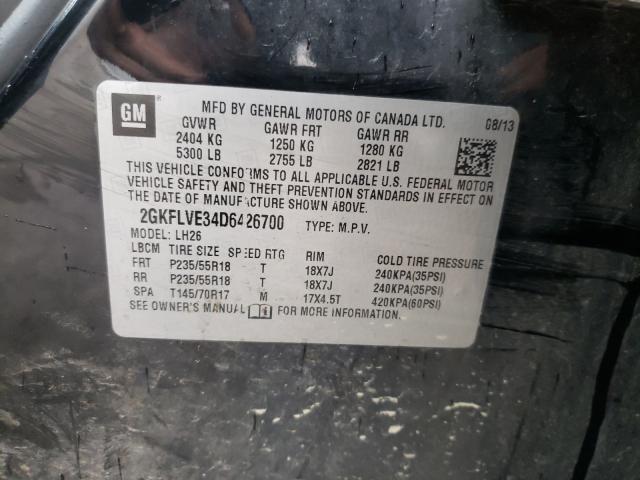 Photo 10 from auction – 2013 GMC TERRAIN SL with VIN 2GKFLVE34D6426700