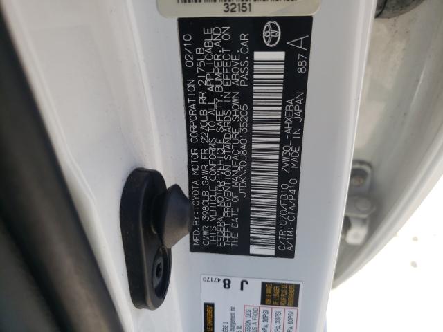 Photo 10 from auction – 2010 TOYOTA PRIUS with VIN JTDKN3DU8A0135205