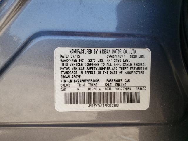 Photo 10 from auction – 2015 INFINITI Q50 BASE with VIN JN1BV7AP9FM350908