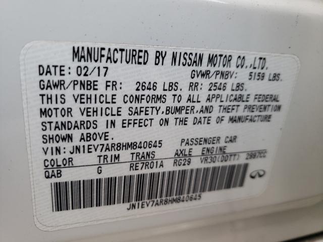 Photo 10 from auction – 2017 INFINITI Q50 PREMIU with VIN JN1EV7AR8HM840645