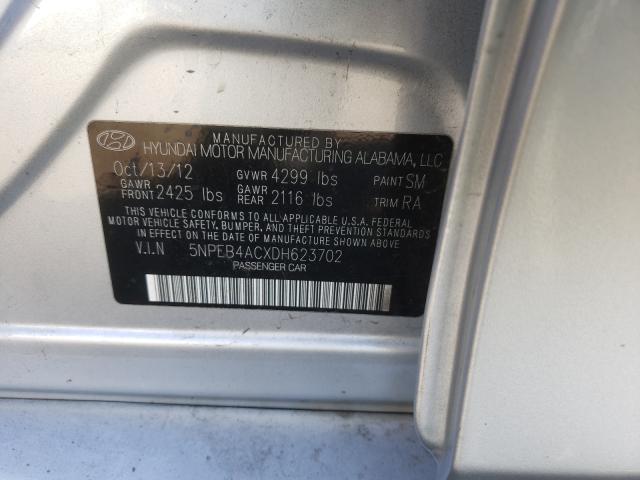 Photo 10 from auction – 2013 HYUNDAI SONATA GLS with VIN 5NPEB4ACXDH623702