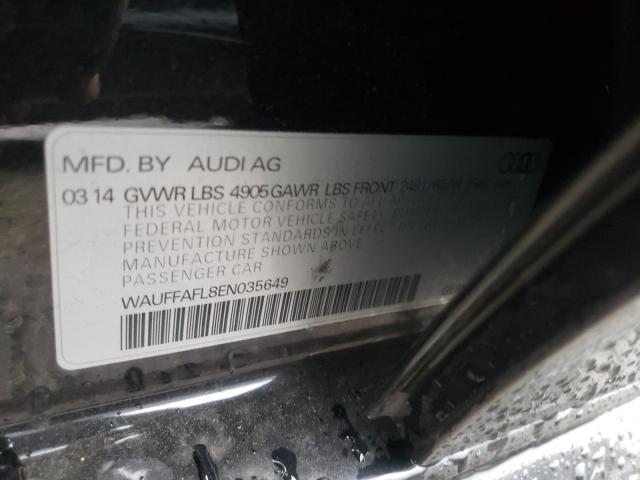 Photo 10 from auction – 2014 AUDI A4 PREMIUM with VIN WAUFFAFL8EN035649