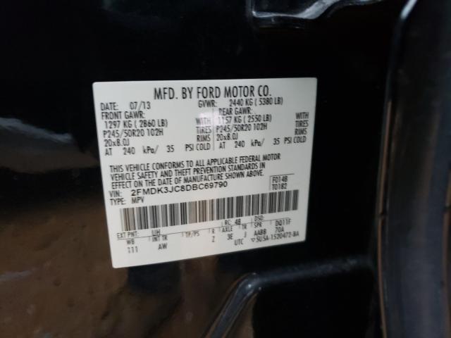 Photo 10 from auction – 2013 FORD EDGE SEL with VIN 2FMDK3JC8DBC69790