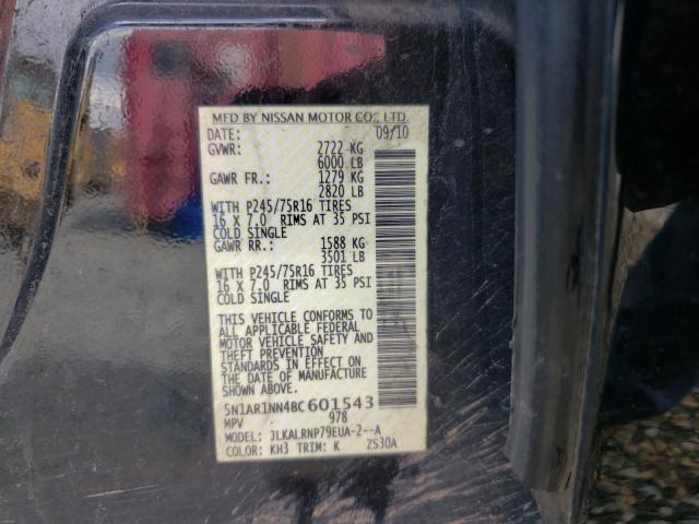 Photo 10 from auction – 2011 NISSAN PATHFINDER with VIN 5N1AR1NN4BC601543