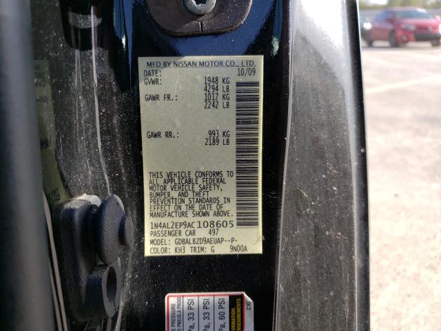 Photo 10 from auction – 2010 NISSAN ALTIMA S with VIN 1N4AL2EP9AC108605