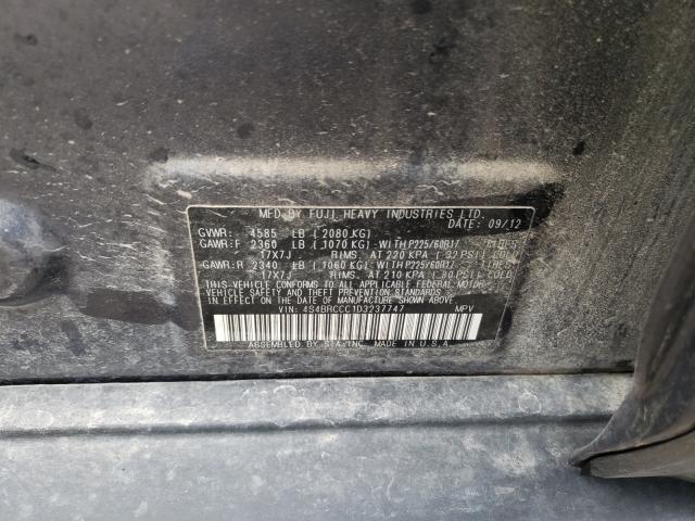 SUBARU OUTBACK 2. 2013 с VIN 4S4BRCCC1D3237747 - Снимка от търг
