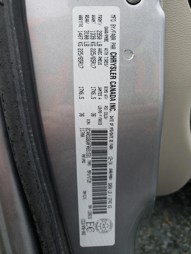 Photo 10 from auction – 2015 DODGE GRAND CARA with VIN 2C4RDGBG0FR651531