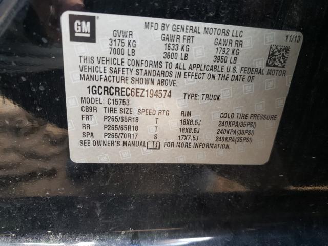 Photo 10 from auction – 2014 CHEVROLET SILVERADO with VIN 1GCRCREC6EZ194574