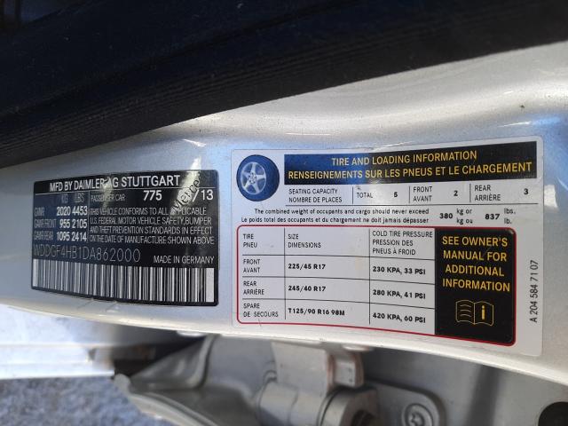 Photo 10 from auction – 2013 MERCEDES-BENZ C 250 with VIN WDDGF4HB1DA862000