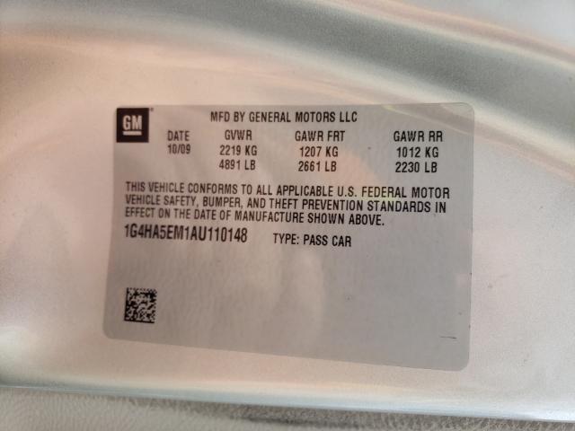 Photo 10 from auction – 2010 BUICK LUCERNE CX with VIN 1G4HA5EM1AU110148