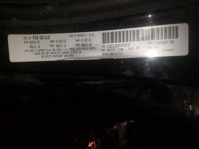 Photo 10 from auction – 2015 CHRYSLER 200 LIMITE with VIN 1C3CCCAB3FN723122