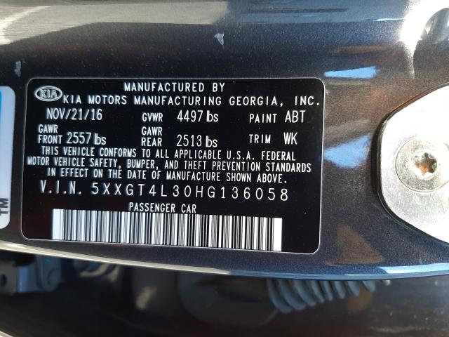Photo 10 from auction – 2017 KIA OPTIMA LX with VIN 5XXGT4L30HG136058
