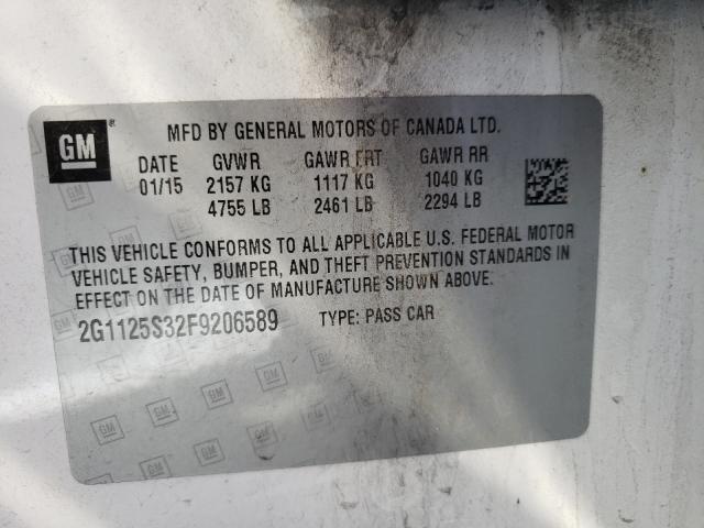 Photo 10 from auction – 2015 CHEVROLET IMPALA LT with VIN 2G1125S32F9206589