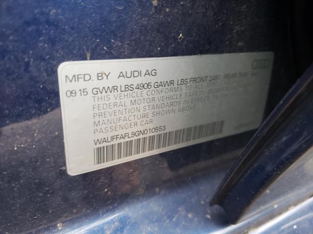 Photo 10 from auction – 2016 AUDI A4 PREMIUM with VIN WAUFFAFL9GN010553