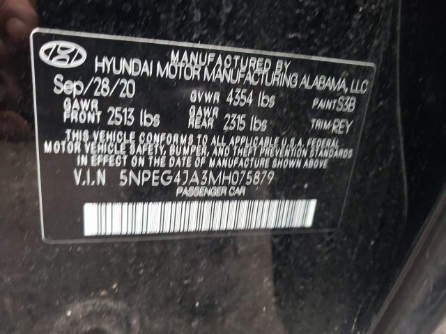 Photo 10 from auction – 2021 HYUNDAI SONATA SE with VIN 5NPEG4JA3MH075879