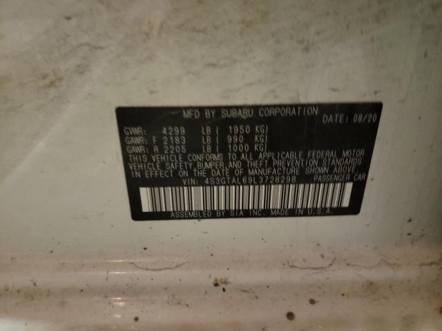 Photo 10 from auction – 2020 SUBARU IMPREZA SP with VIN 4S3GTAL69L3728298