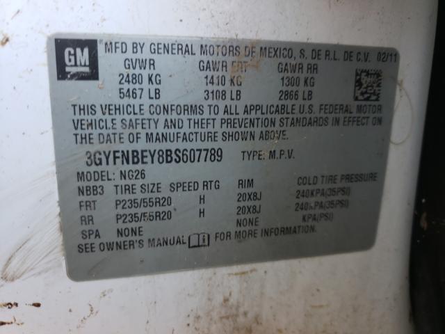 Photo 10 from auction – 2011 CADILLAC SRX PERFOR with VIN 3GYFNBEY8BS607789