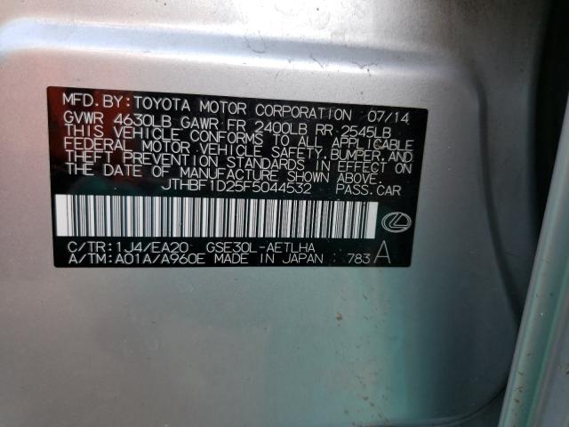 Photo 10 from auction – 2015 LEXUS IS 250 with VIN JTHBF1D25F5044532